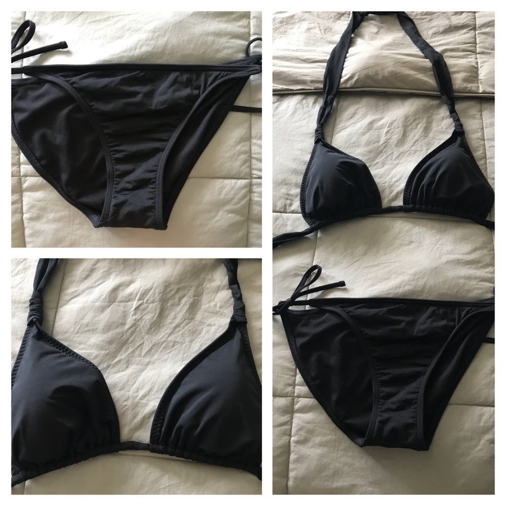 BLACK ATHLETA BIKINI TOP